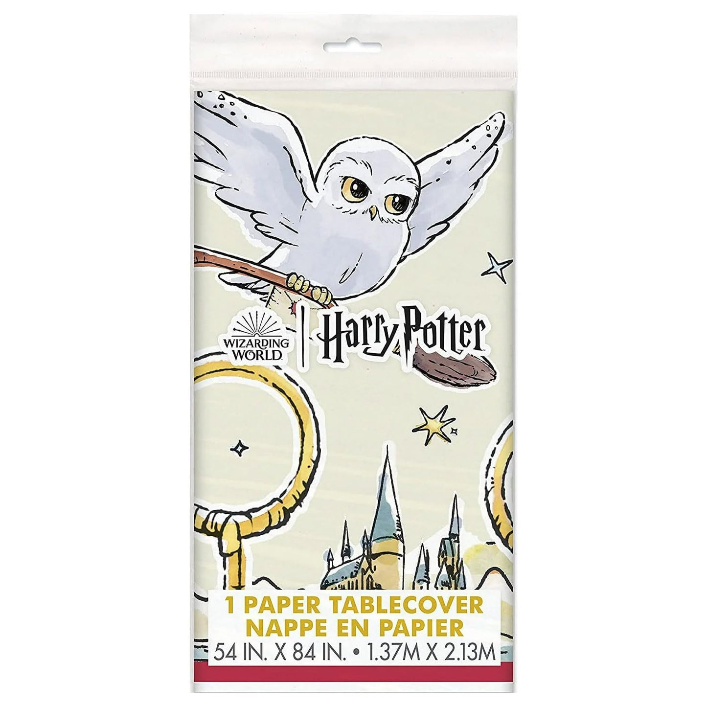 Harry Potter Rectangular Paper Table Cover - 54" x 84" | Magical Wizard Party Essential, Perfect For Birthdays, Themed Celebrations & More - 1 Pc