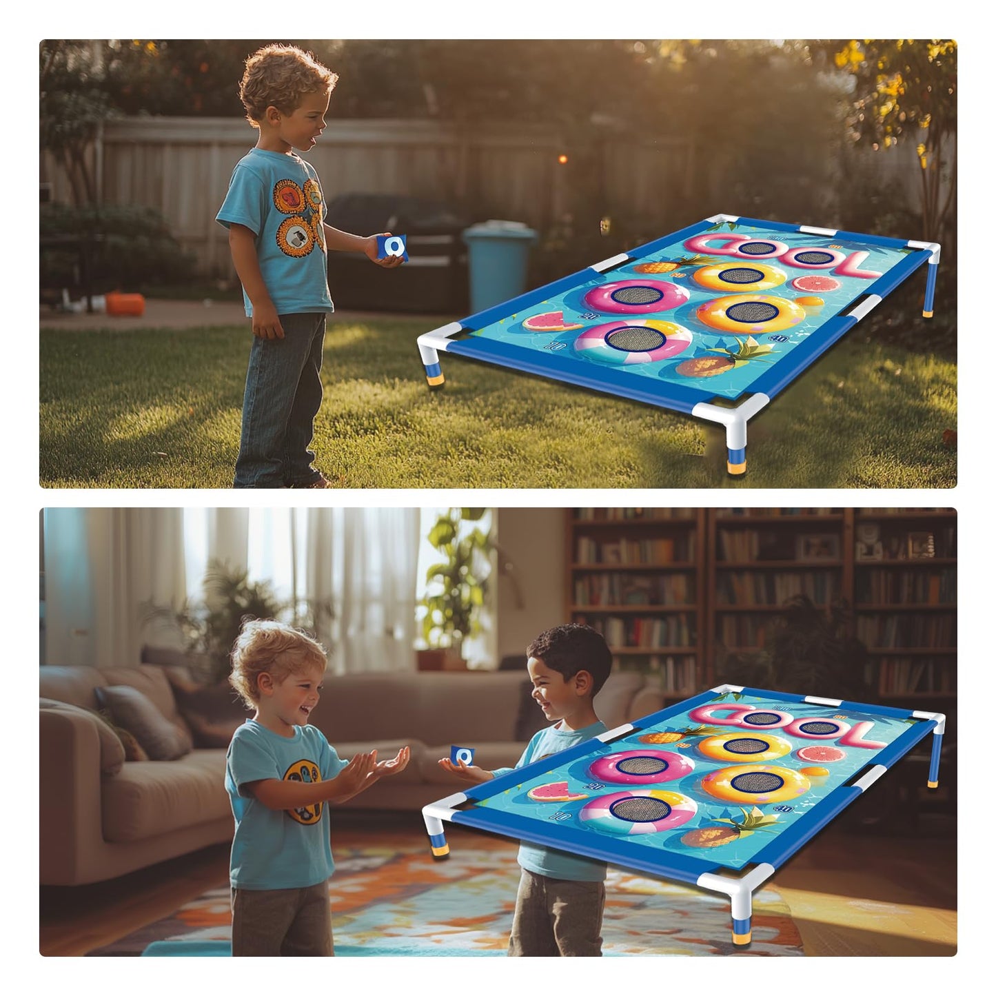 Remit Bean Bag Toss Game, Cornhole Game Set for Kids, Outdoor Fun for Yard Play, Sports & Play Toys for Active Kids 3-8