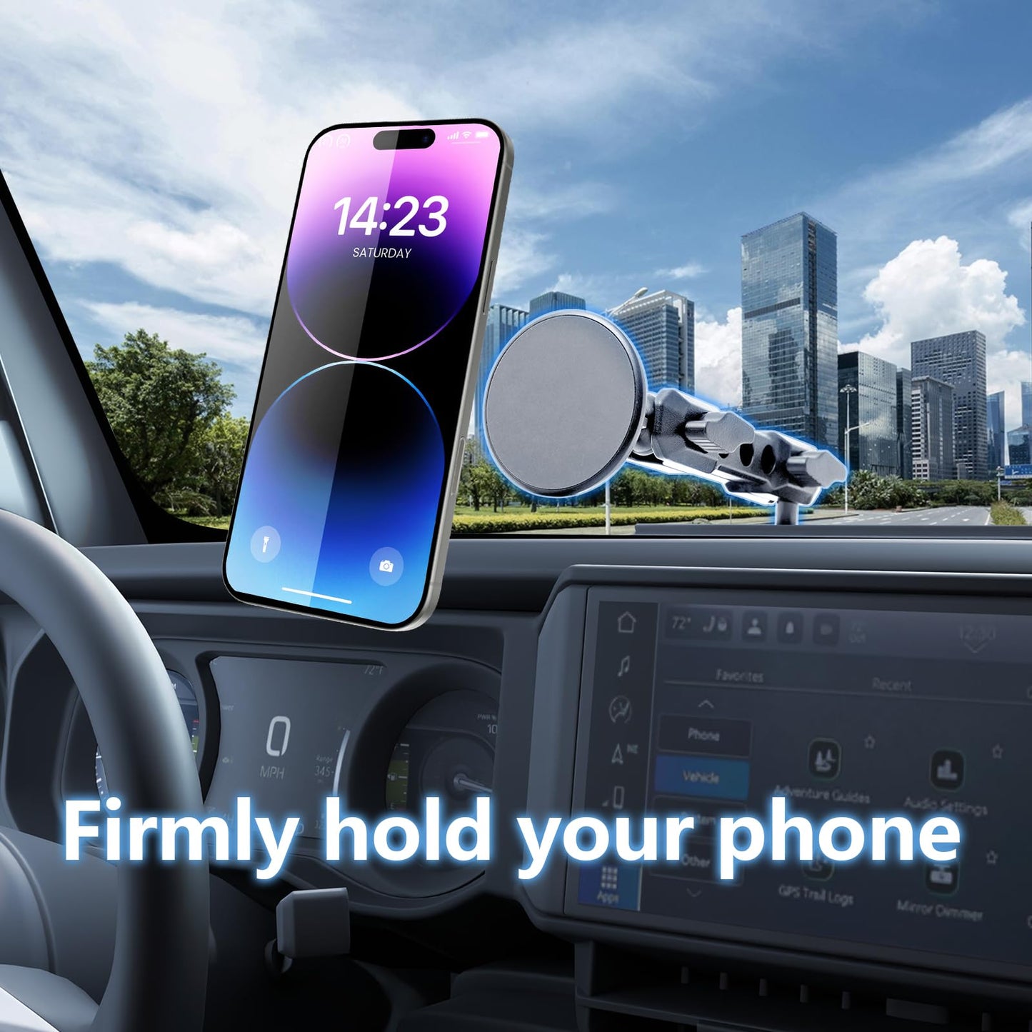 Zkjayoe For Jeep 2024 2025 Wrangler Jl Jlu Jt 4Xe Phone Mount - Dashboard Phone Holder For Jeep Wrangler Gladiator 2/4 Door Acce