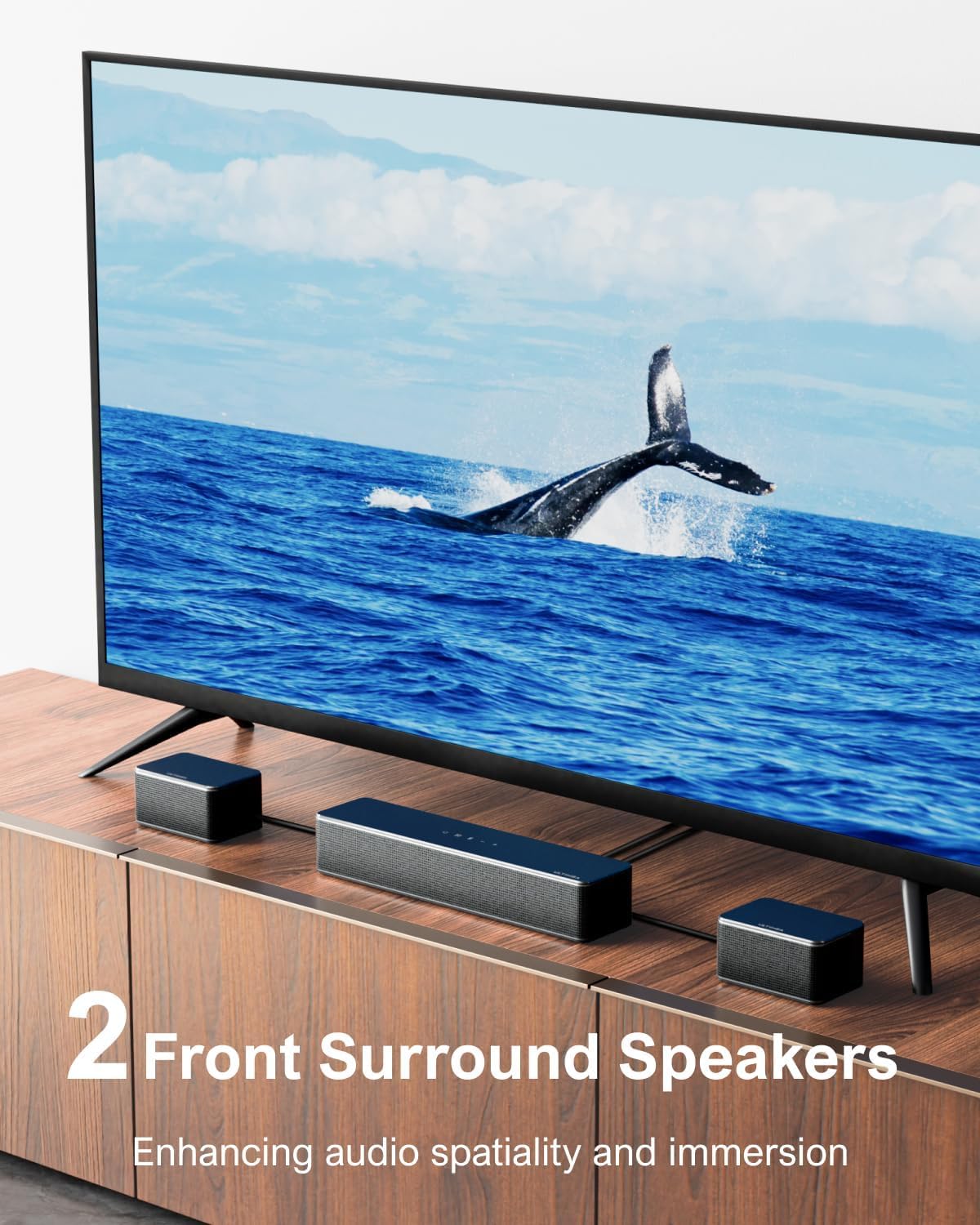 ULTIMEA 7.1ch Sound bar with Wireless Subwoofer, Virtual Surround Sound System for Smart TV, 4 Wired Surround Speakers, 410W Peak Power, App Control, Home Theater Sound System Poseidon D70, 2025 Model