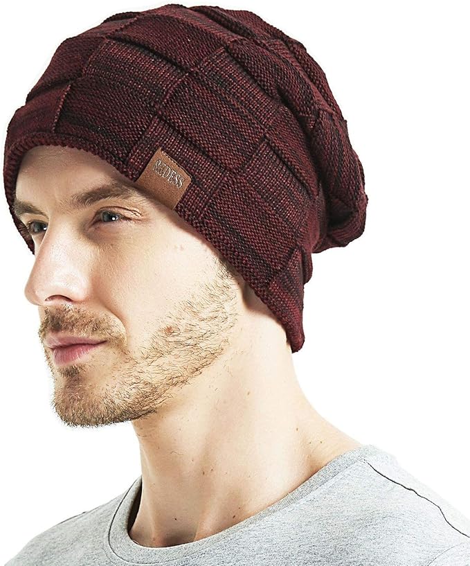 REDESS Beanie Hat for Men and Women Winter Warm Hats Knit Slouchy Thick Skull Cap