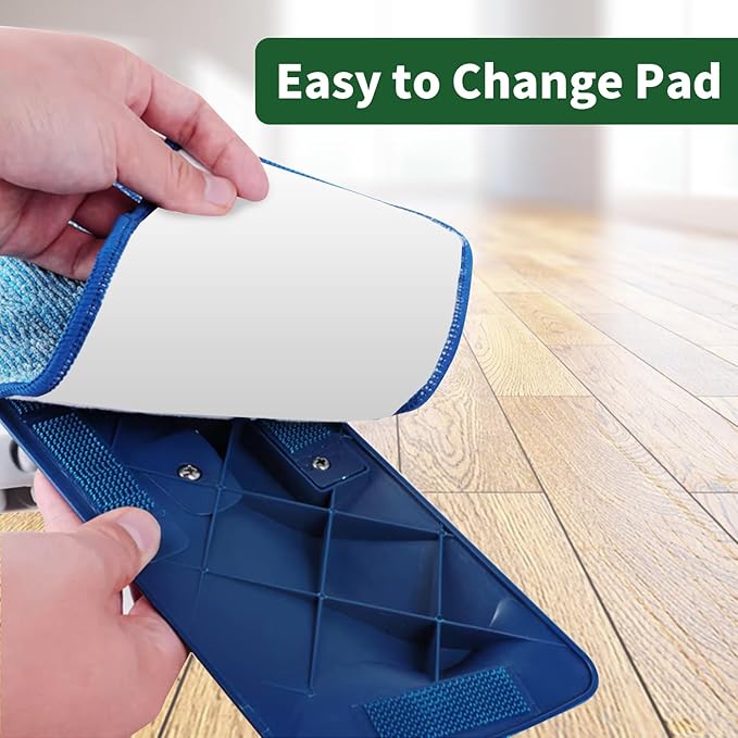 6 Pack Microfiber Cleaning Pads for Bona Mop, Reusable Microfiber Mop Pads for 18 Inch Mop, Hardwood & Hard Surface Floors Replacement Cleaning Mop Pads, Machine Washes