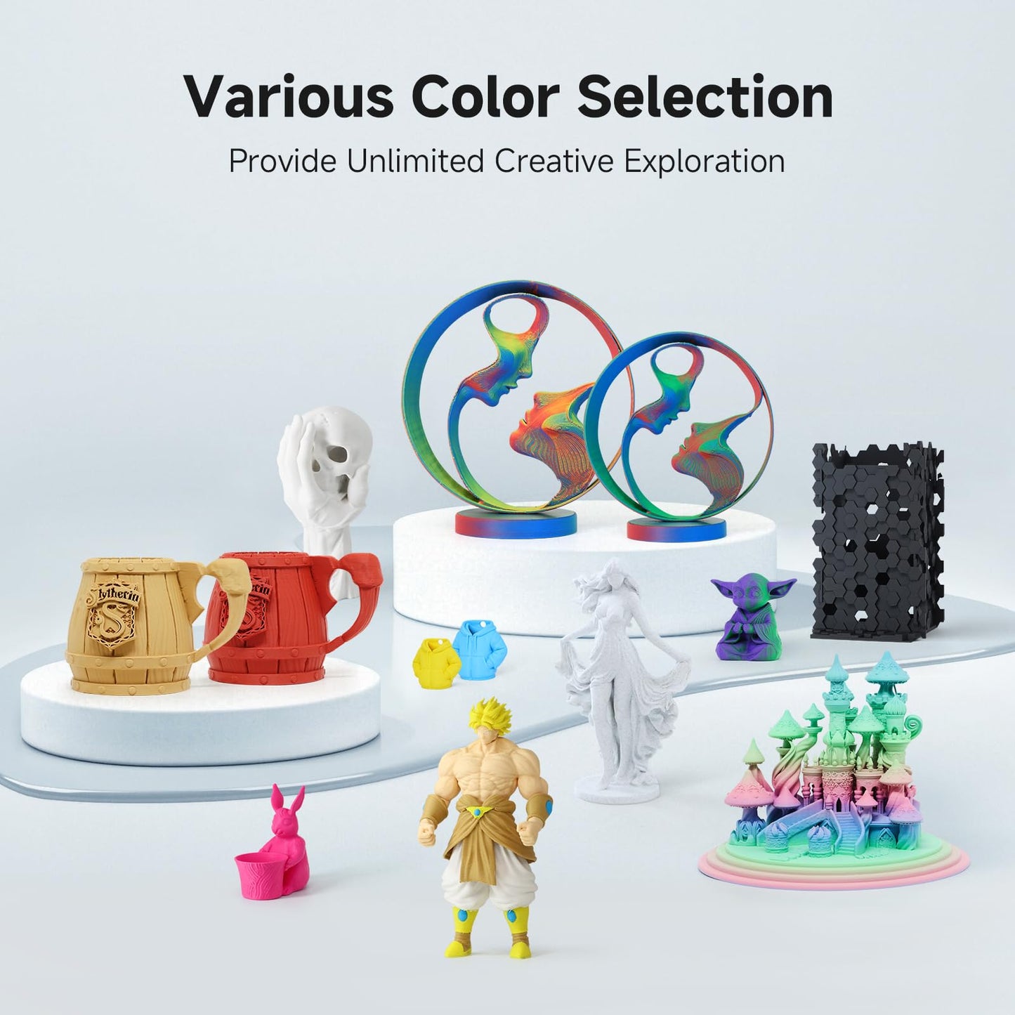 YOUSU Matte PLA Filament 1.75mm 1KG, Light Brown 3D Printer Filament, A Variety of Colors and Unique Matte Effect, Easy to Print, Great Layer Bonding, Works with Most FDM Printers