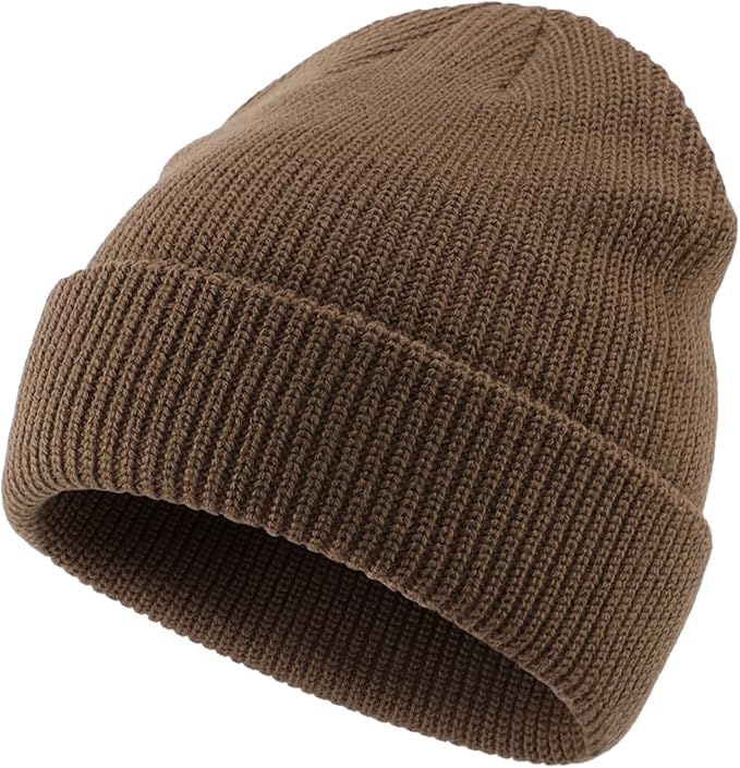 Connectyle Classic Double Layer Knit Beanie Hat Warm Thick Acrylic Winter Hats Daily Cuffed Beanies Watch Hat for Men Women
