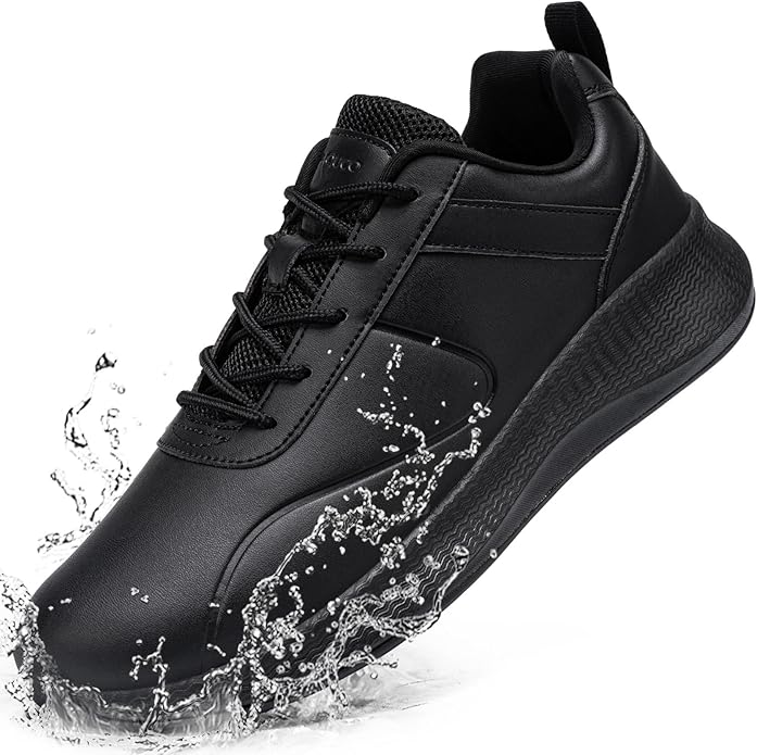 Taquco Non Slip Work Shoes for Mens Slip On Sneakers Waterproof Chef Kitchen Shoe Comfortable Slip Resistant Restaurant Fo...
