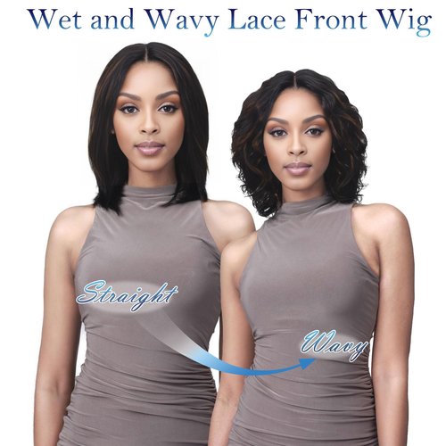 ManeMajesty Ombre Deep Wave Lace Front Wigs Wear and Go Glueless Wigs Human Hair Pre Plucked Pre Cut Wet and Wavy Lace Front Wigs 180% Density T Part Honey Blonde and Brown Mixed Wig(FS4/27,16inch)