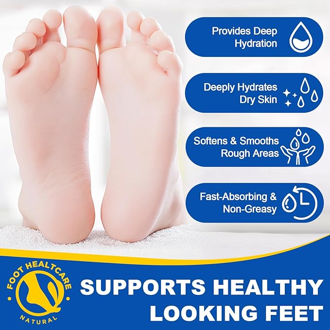 Urea Cream 60 Percent for Feet, 2% Salicylic Acid Urea Foot Cream for Cracked Heels and Dry Skin, Deep Moisturizing, Cracked Heel Repair Cream, Repairing Creams for Heels, Knees, Elbows & Hands (2)