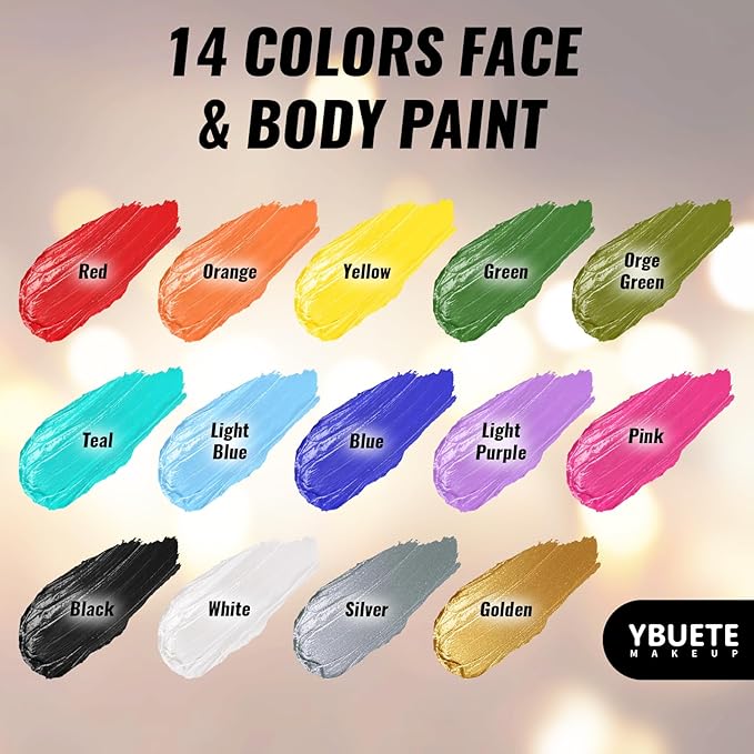 Pink Oil Based Face Body Paint Stick, Non-toxic Full-coverage Face Painting for Skull Clown Makeup Halloween Cosplay Makeup, Waterproof Cream Pink Body Painting for Adults