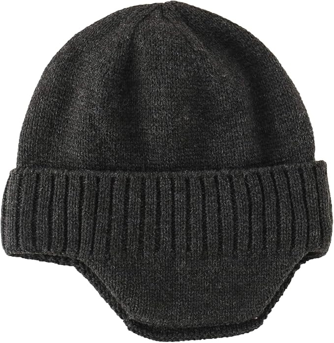 Home Prefer Mens Winter Hat Knit Earflap Hat Stocking Caps with Ears Beanie Hat