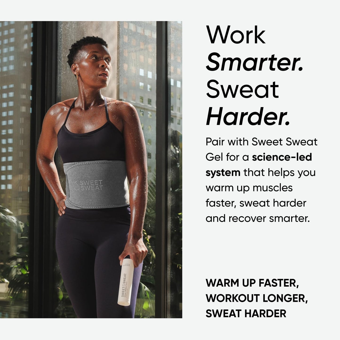 Sports Research Sweet Sweat Waist Trimmer (Core Series) - Premium Sweat Enhancing Fitness Band for Women & Men - Adjustable Fit · Latex-Free Neoprene - Matte Gray, Small