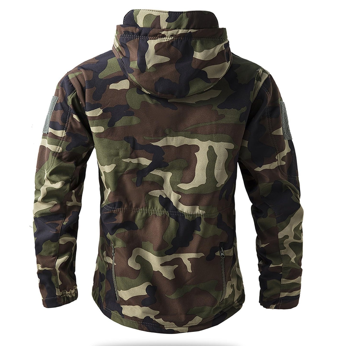 RSZGSWS Men's Military Tactical Jackets Camouflage Softshell Fleece Fall Windbreaker Waterproof Outdoor Hooded Rain Coats