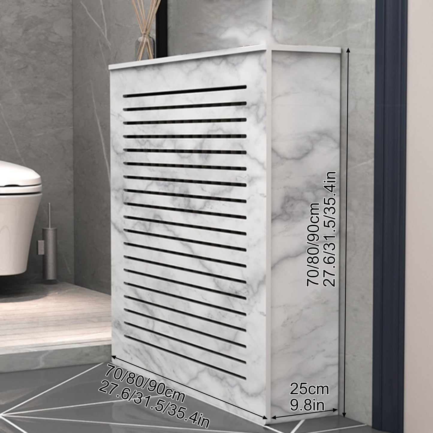 FREUPGU Radiator Covers for Home, Modern Radiator Cover, Radiator Shelf, Heating Cabinet Storage Shelf, Living Room Heating Decorative Cabinet, Additional Shelf Space(80x70x20cm/31.5x27.6x7.9in)