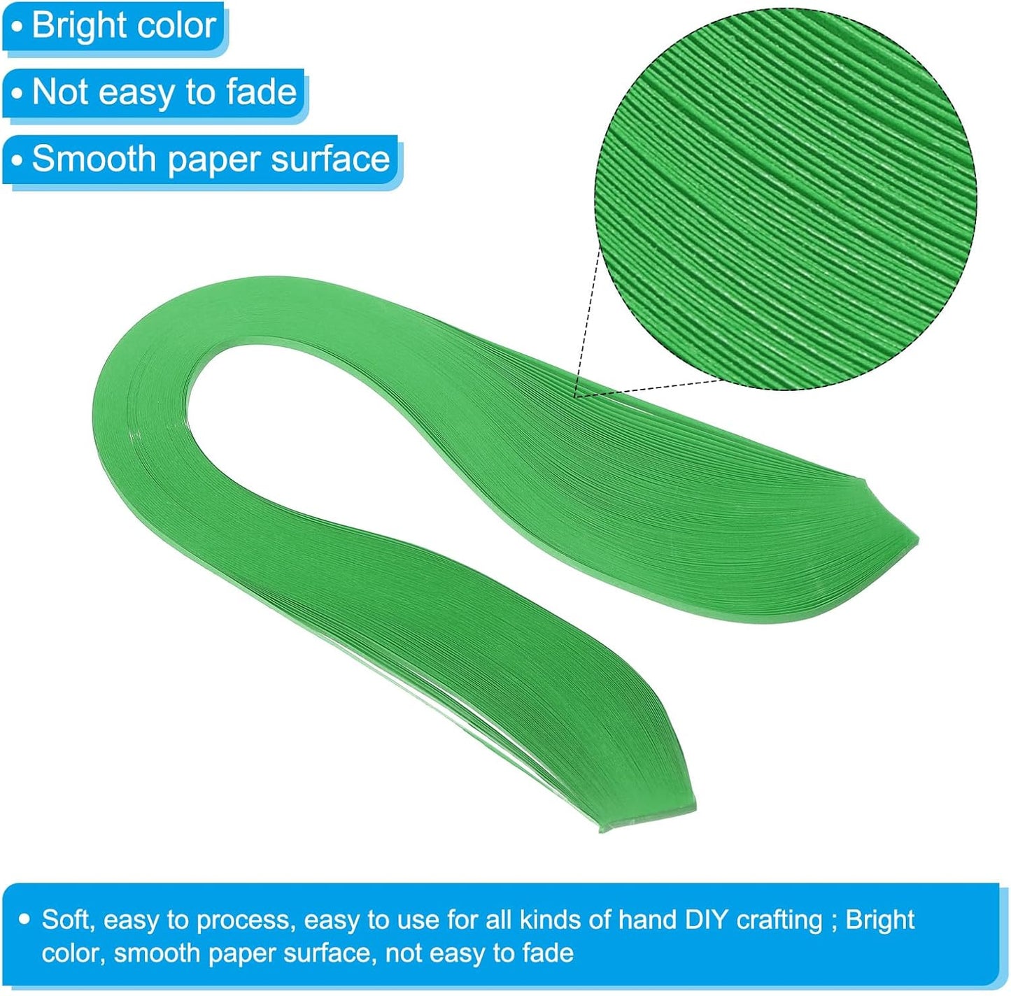 PATIKIL 600pcs Quilling Strips Paper 1/8"(3mm) 39cm Origami Paper Quilling Strip for Art DIY Hand Craft Christmas, Dark Green