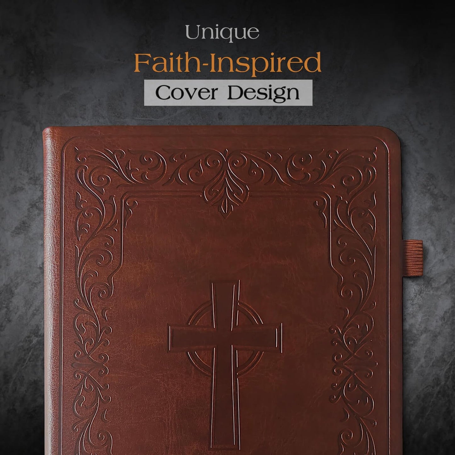 Christian Bible Journal for Men – Premium Eco-Leather Undated Bible Study Notebook, Devotional & Prayer Journal | Perfect Christian Gift for Men | Ideal for Graduation, Pastor, Baptism & Church