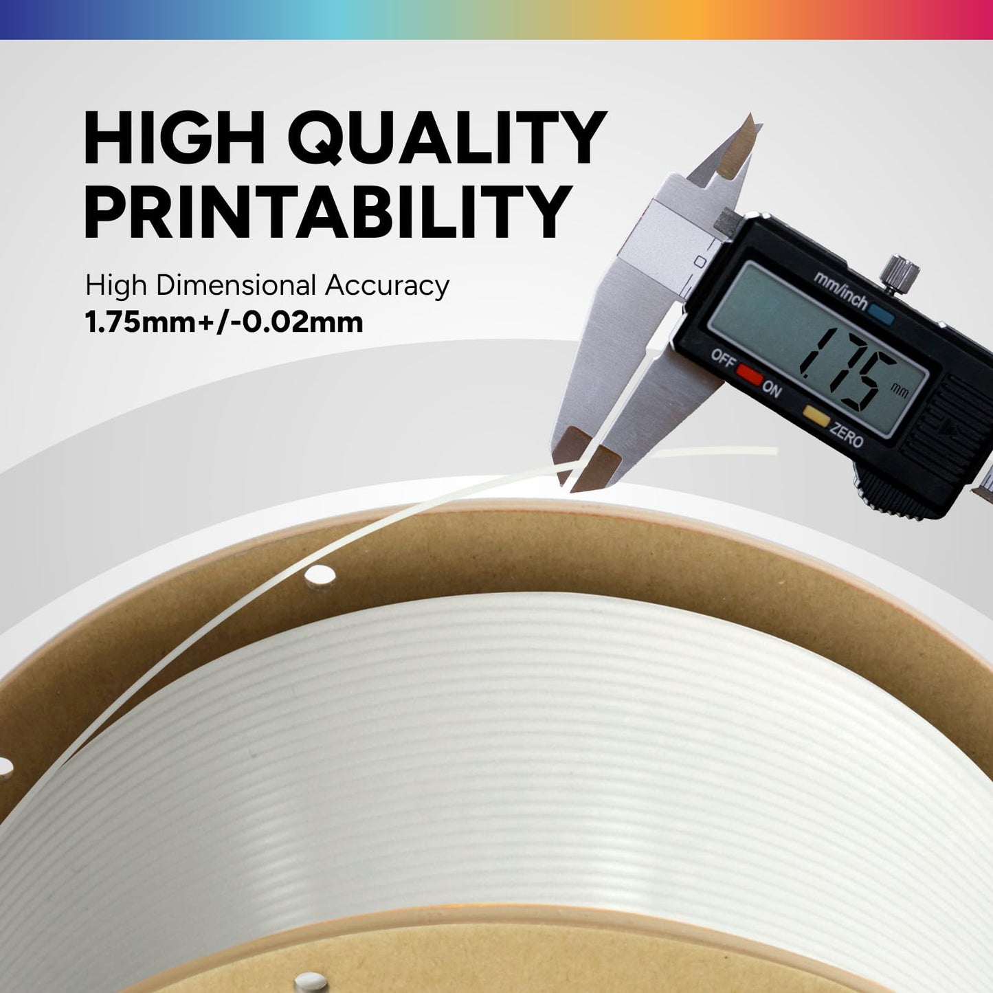 Overture Pla Filament 1.75Mm, Neatly Wound 3D Printer Filament 2Kg Spool (4.4Lbs), Dimensional Accuracy +/- 0.02 Mm, Fit Most Fd