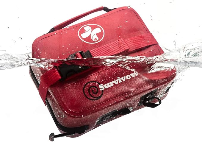 Surviveware 184 Pcs Comprehensive Waterproof Premium Survival First Aid Kit - Medical Emergency Kit for Travel Camping Gea...