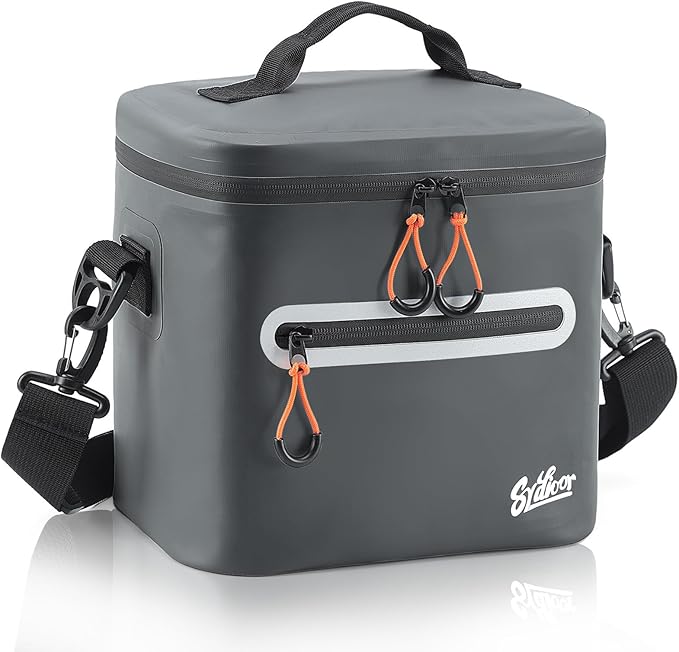 Soft-Sided Cooler Bag, 7/16/30 Can Insulated Lunch Box, Waterproof, Leak-Proof, Portable Lunch Bag for Work, Beach, Drink,...