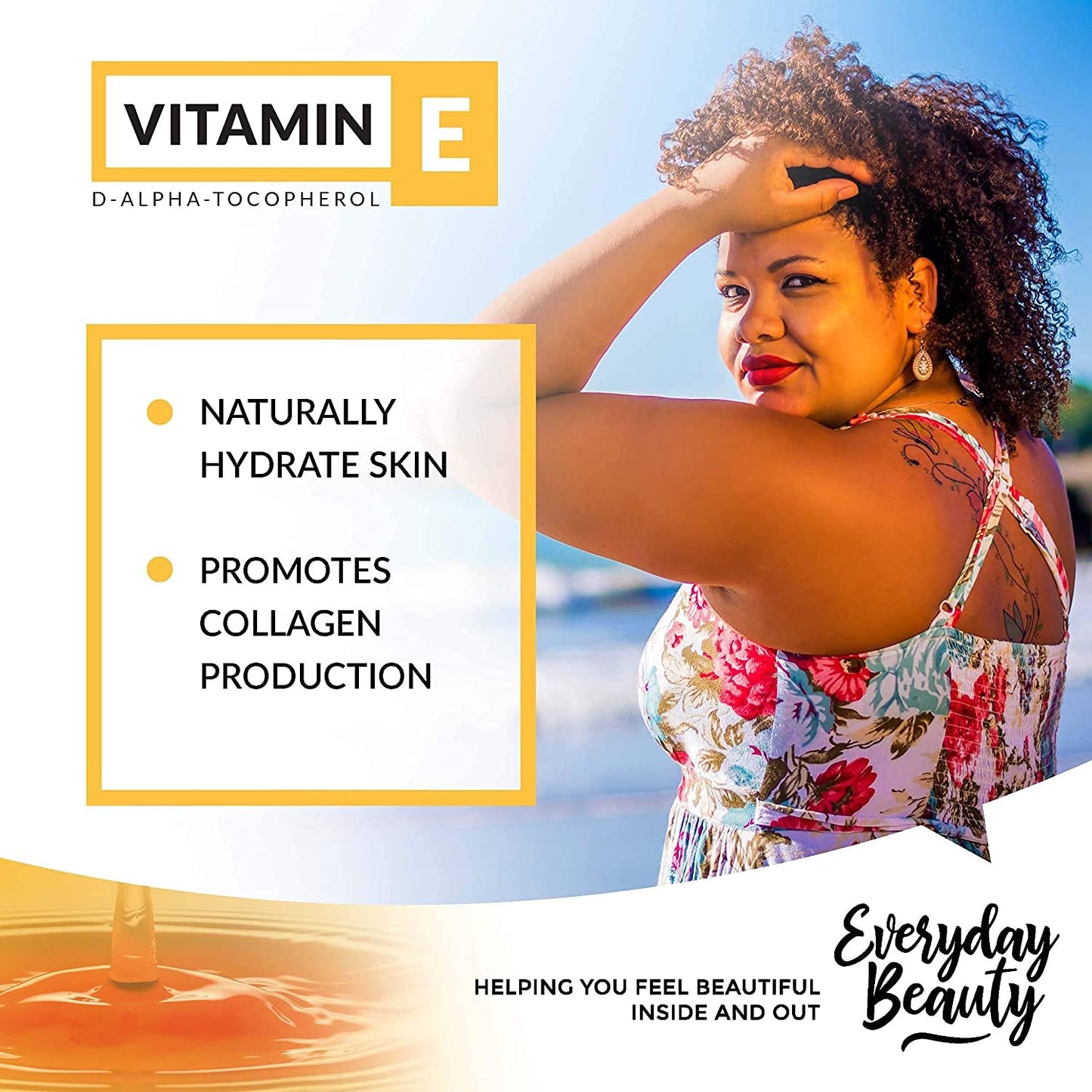 Pure Vitamin E Oil Bulk - 64 oz D-Alpha Tocopherol 100% Pure & All Natural 42,500 IU per oz - Not a Blend, Thick, Amber Color - From Wheat Germ - Face Body Hair - DIY Cosmetics & After Surgery Scars…