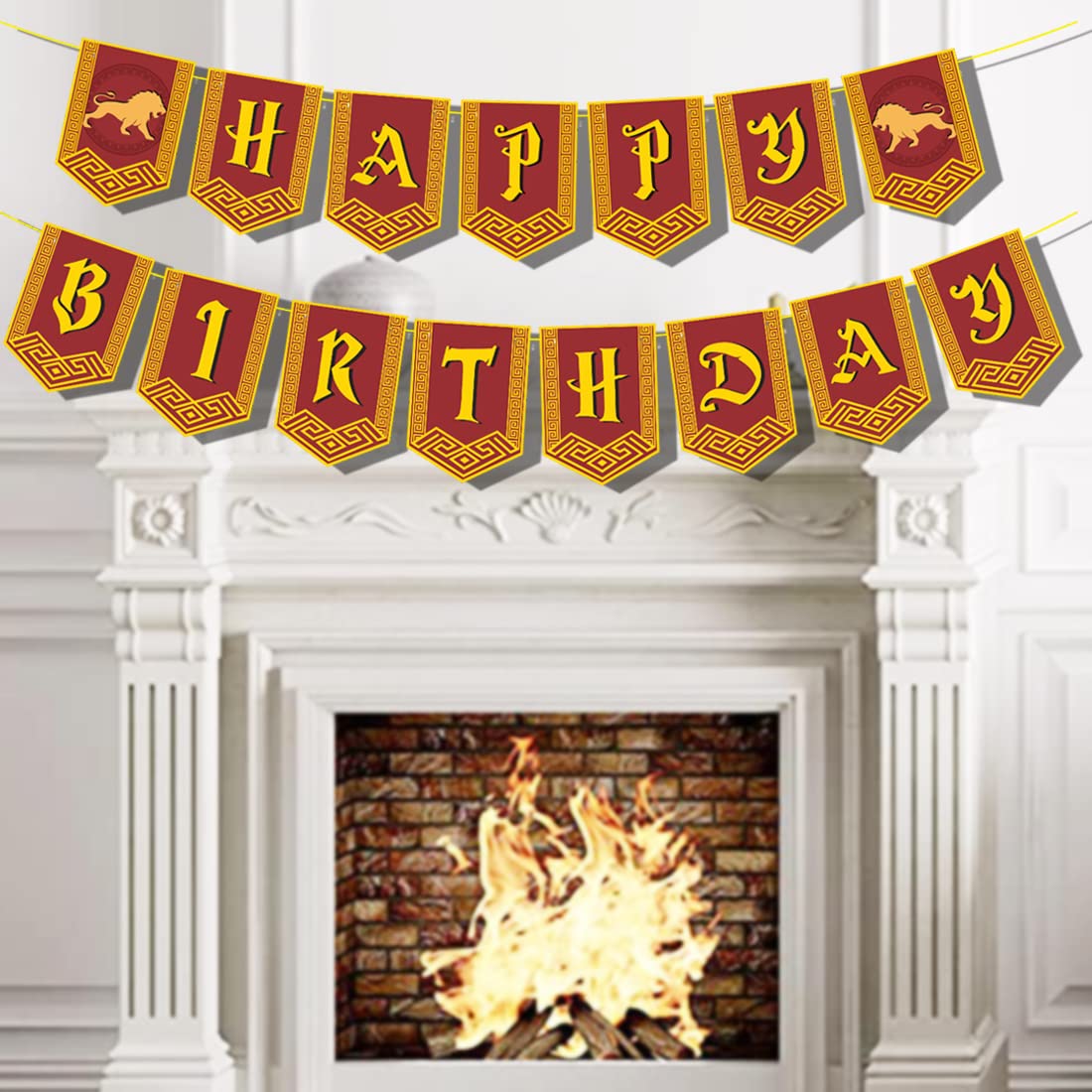 Happy Birthday Decorations Banner Pre-Strung Magic Wizard School Party Banner Wizard Birthday Party Supplies Decor for Fans Bday Party Favors