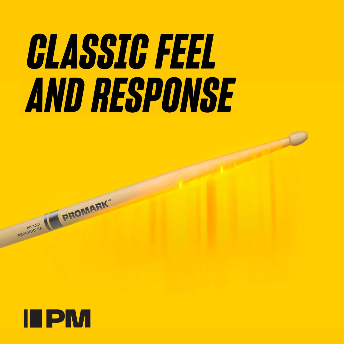 Promark Rebound 5A Firegrain Drumsticks, Lacquer Finished Drum Sticks, R5Afg-4P, Acorn Tip, Hickory Wood - 4 Pairs