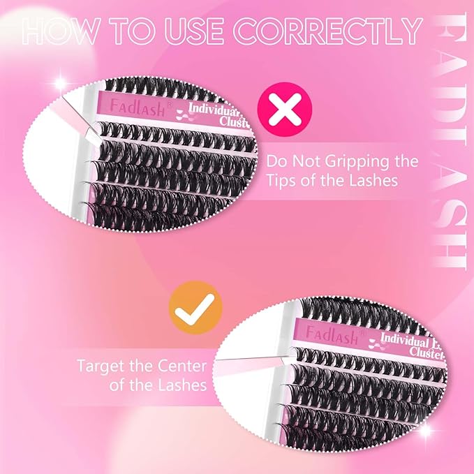 Lash Clusters Fluffy 50D+60D 10-18mm Mixed Tray Thick Eyelash Clusters D Curl Individual Lashes 280pcs Eyelash Extension Clusters Wispy Soft DIY Lash Extensions (50D+60D-0.07-D,10-18mm)
