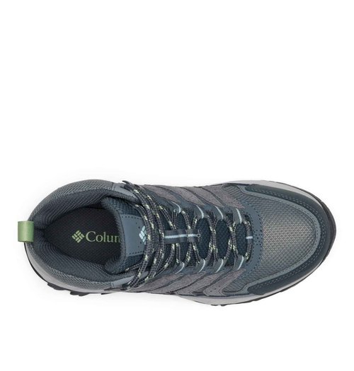 Columbia Womens Strata Trail Mid Waterproof, Titanium Grey Steel/Sage Leaf, 9