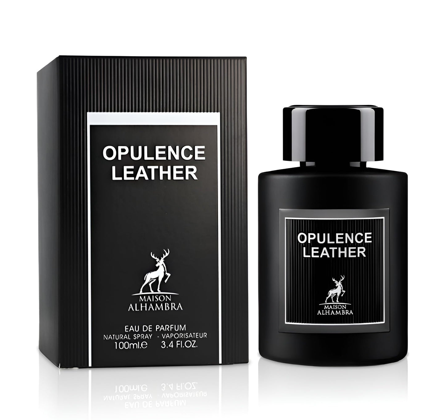 Maison Alhambra Opulence Leather for Men Eau de Parfum Spray, 3.4 Ounce / 100 ml