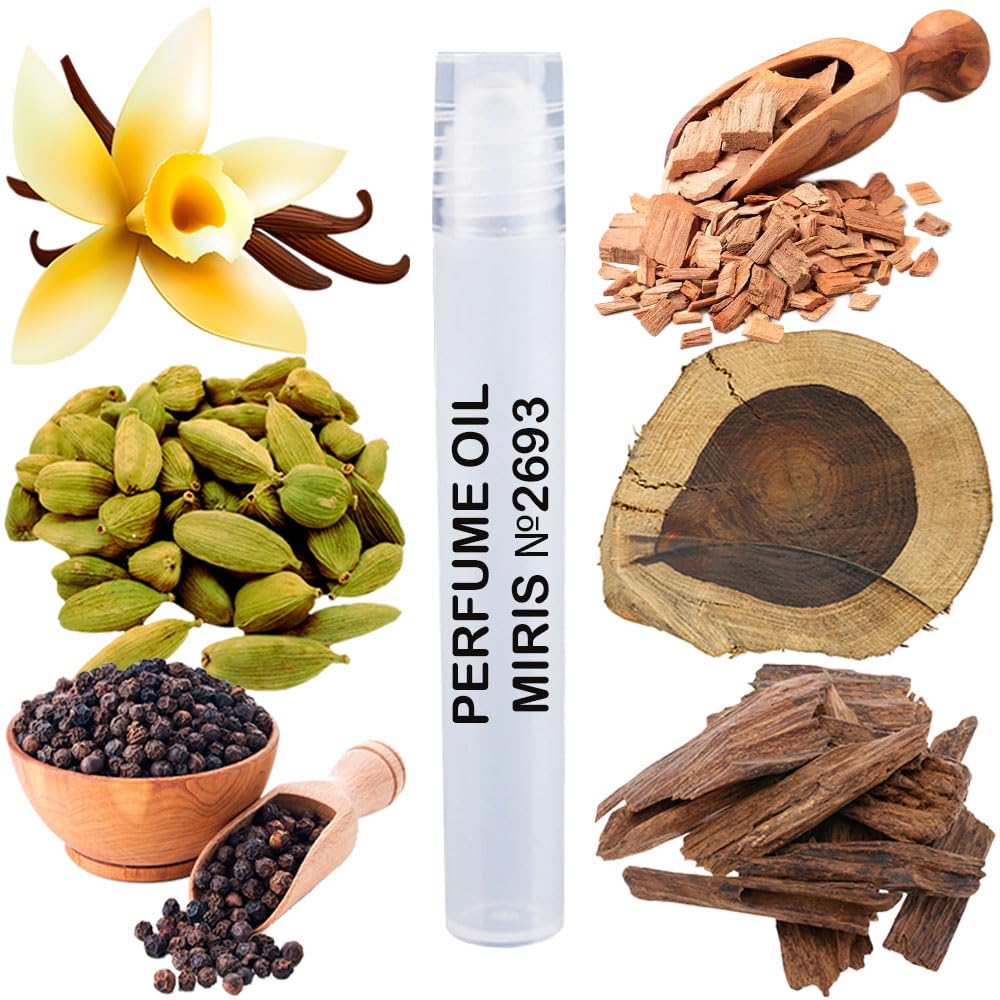 MIRIS No. 2693, Inspired by Oud Wood, Long-Lasting Unisex Perfume Oil for Women & Men Roll-On, Rollerball 0.34 Fl Oz / 10 ml