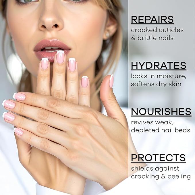 Ellie Chase Moisturizing Cuticle & Nail Care Oil 2.3 Fl Oz - Vanilla Scented – Infused with Jojoba Oil, Aloe, Vitamin E – Nail & Cuticle Hydration, Repair, Moisturizer, Strengthener, Growth