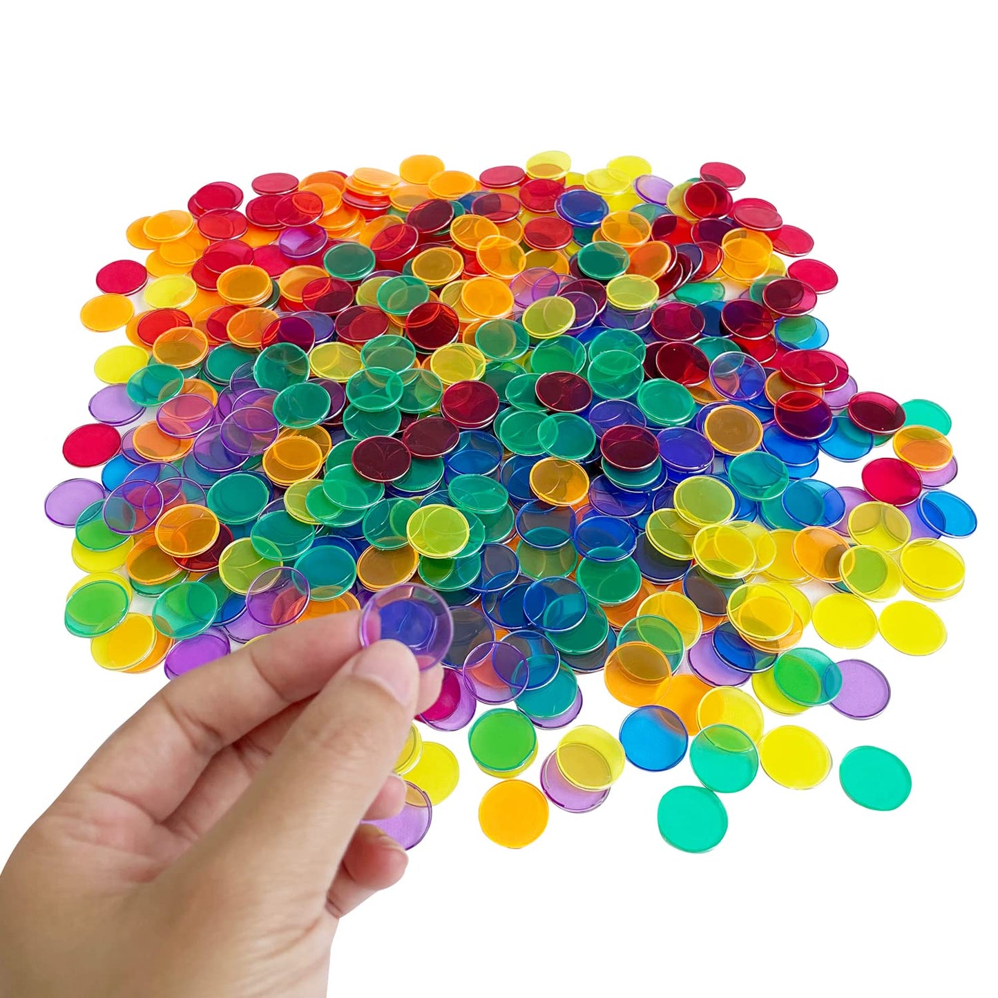 Yuanhe Magnetic Bingo Wand Chips - 6 Colors for Science Learning Counting Family Game Night Activities