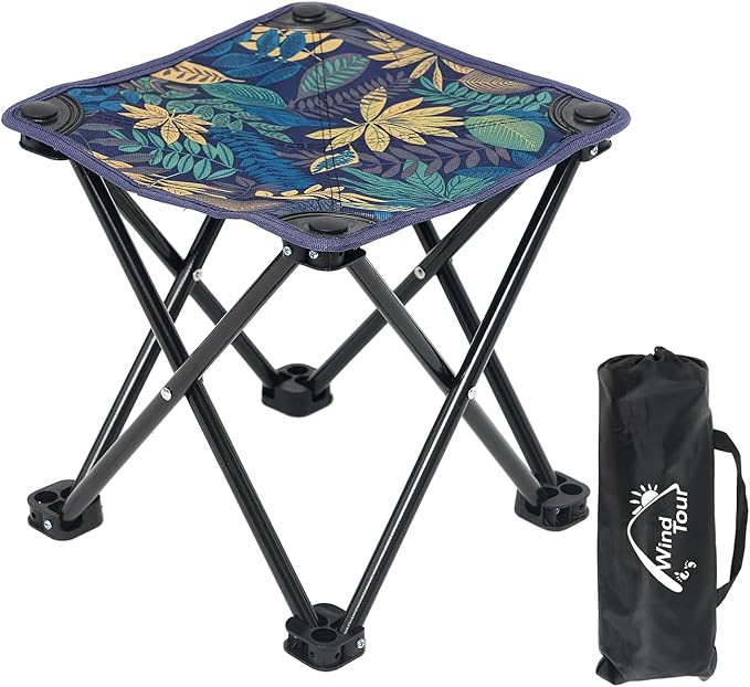 Portable Folding Camping Stool Outdoor Camping Lightweight Samll Chair for Fishing Hiking Gardening and Beach with Carry B...