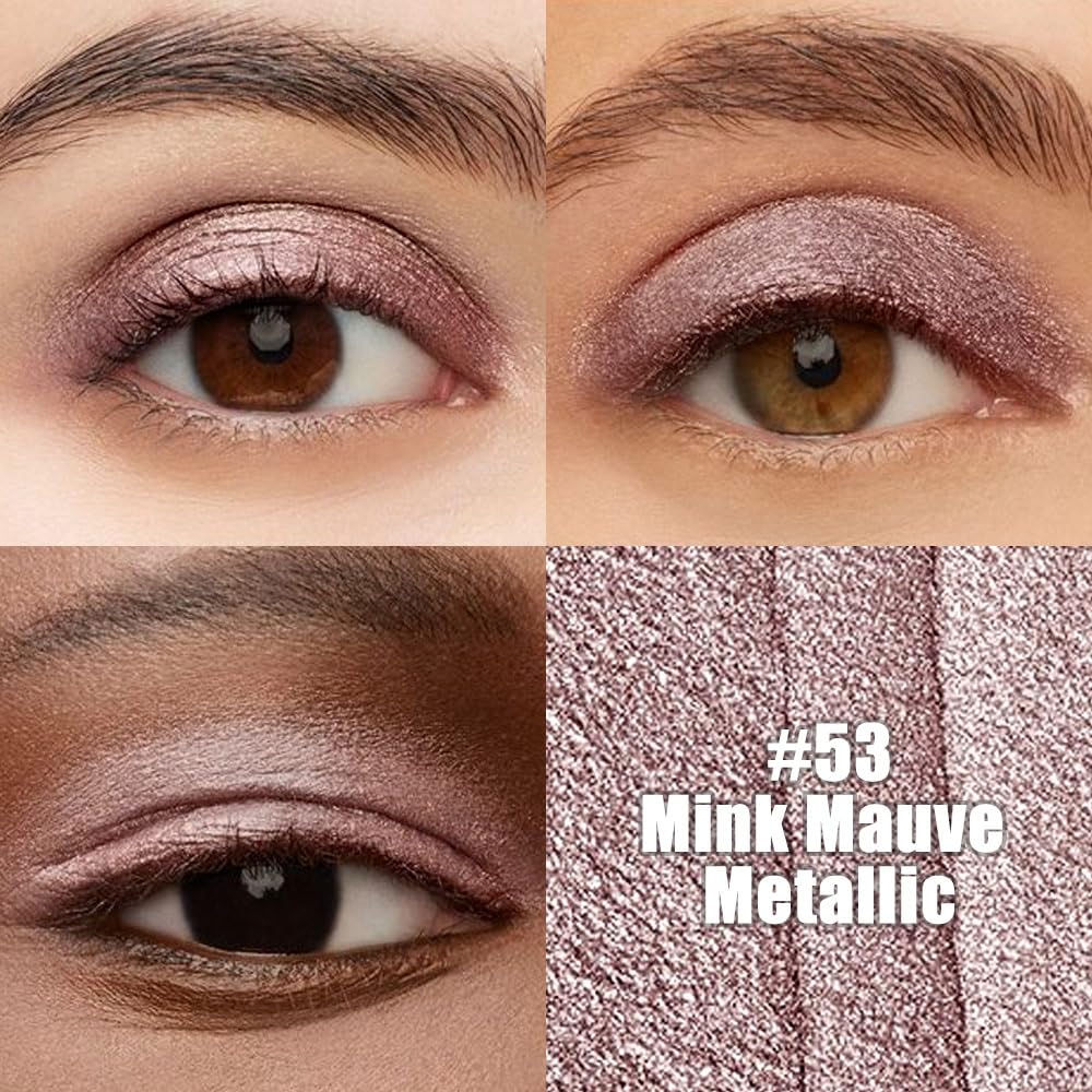 Kaely Cream Eye Shadow Sticks, Mink Mauve Metallic Eyeliner Pencil Eyeshadow Palette Makeup, Eye Highlighter Brightener Stick fo