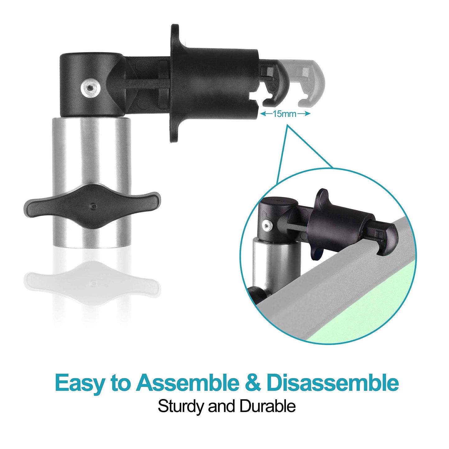 EMART 8.5FT Photography Green Screen Background Reflector Disc Holder Clip with Light Stand for Diffuser, Pop Up Backdrop, Photo, Video Studio, Meeting,Live Streaming, Youtuber