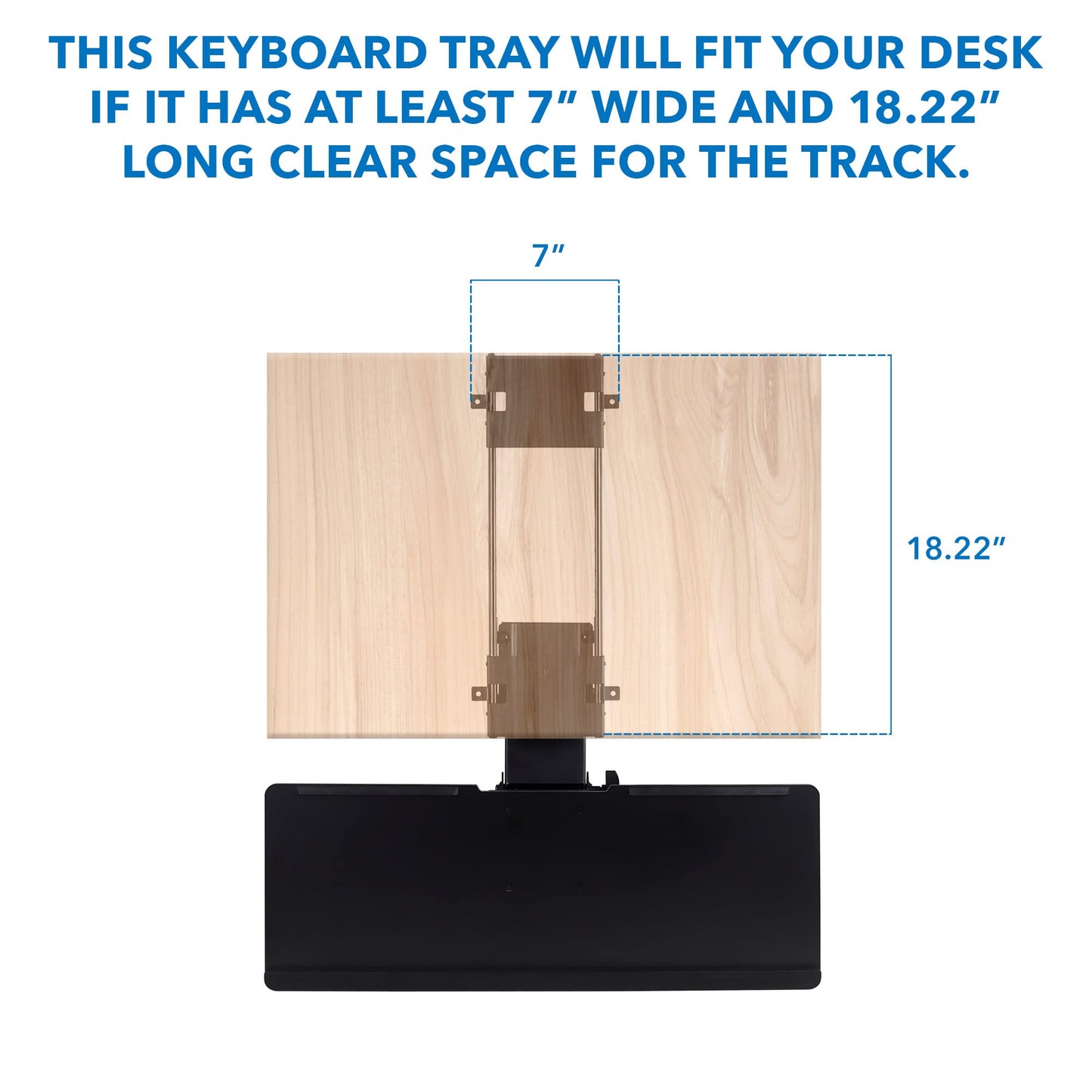 Mount-It! Under Desk Computer Keyboard and Mouse Tray, Full Motion Slide Out Keyboard Tray with Tilt, Swivel and Height Adjustment, Ergonomic Keyboard Drawer with Gel Wrist Pad, Black