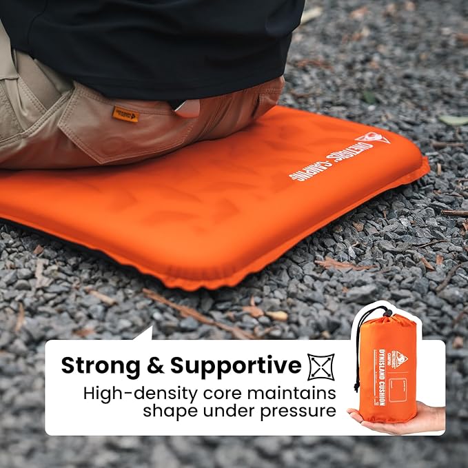 ONETIGRIS Inflatable Seat Cushion - Lightweight & Waterproof Inflatable Camping Seat Cushion Travel Cushion Stadium Seat Office Chair Car Pad