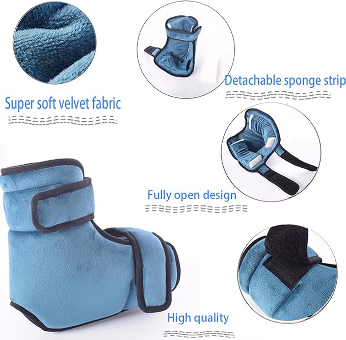 AUSTYLCO 2PCS Heel Protector Cushion-Foot Support Pillow,Anti-Decubitus Heel Pad for Heel Pain Relief,Pressure Sores,Pressure Sores,Bed Sores,Plantar Fasciitis,Adjustable in Size