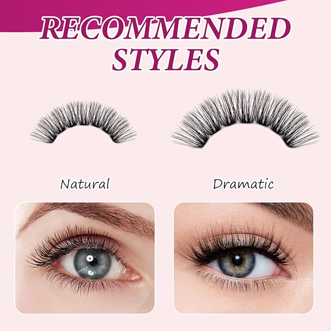 Lash Clusters 240pcs 40D 12-18mm Mixed Tray 3D Effect Volume Individual Lashes Cluster Eyelash Extensions Fluffy Soft D Curl Individual Lashes DIY Lash Extension Kit at Home (40D-0.07-D,12-18mm)
