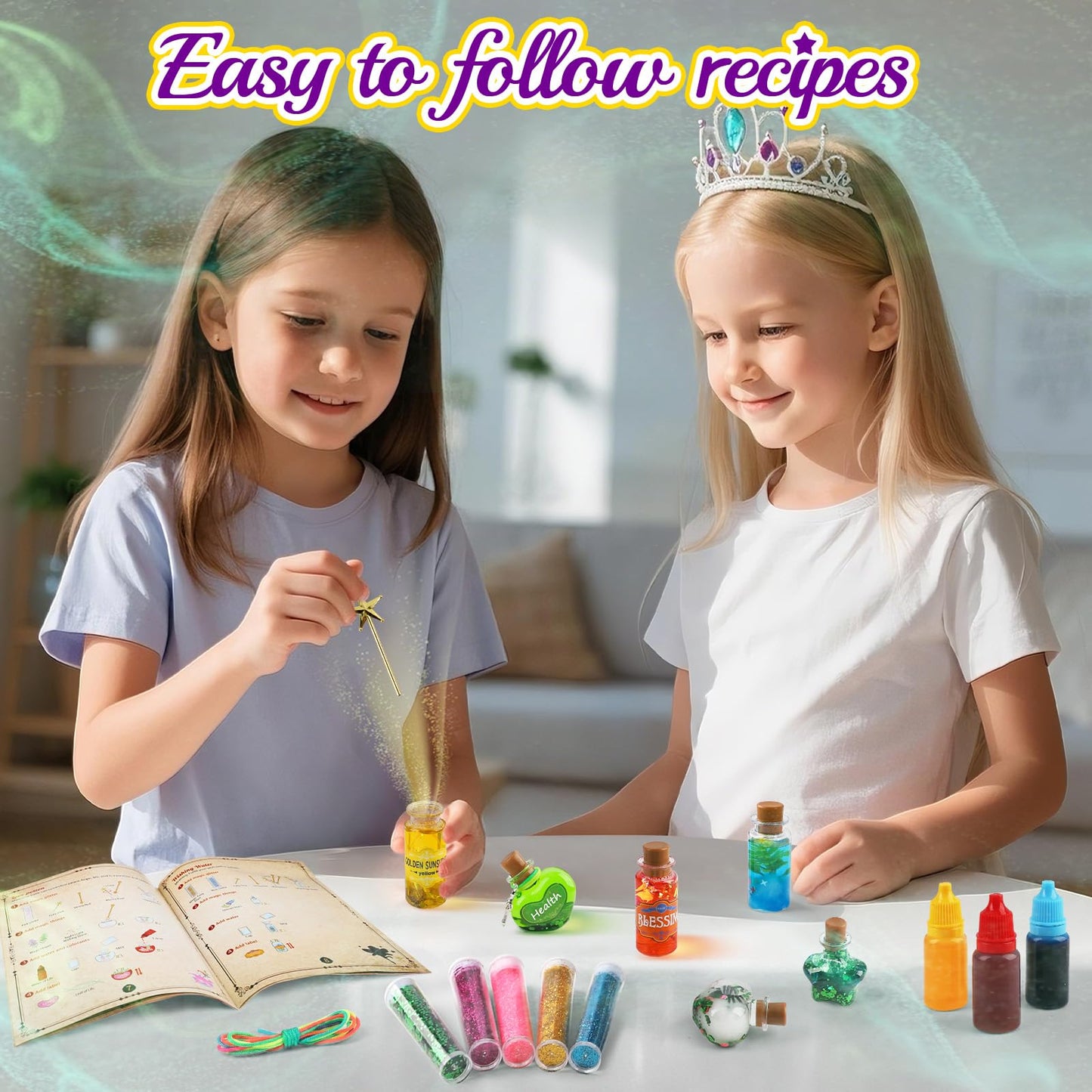 Potion Magic Kit for Kids, Creative Magic Fairy Arts and Crafts Kit Birthday Gifts Toys for Girls 6 7 8 9 10 11 12+ Year Old Boys Decorations Family Activities Party Favors