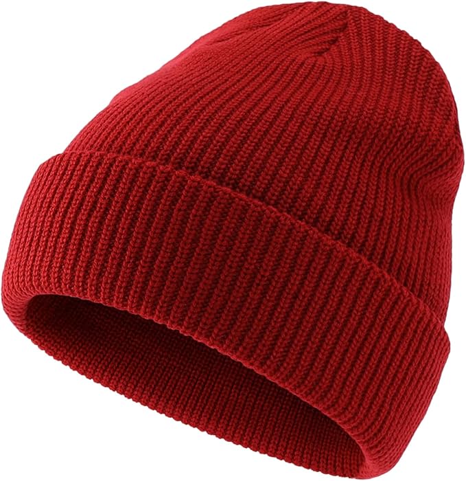 Connectyle Classic Double Layer Knit Beanie Hat Warm Thick Acrylic Winter Hats Daily Cuffed Beanies Watch Hat for Men Women