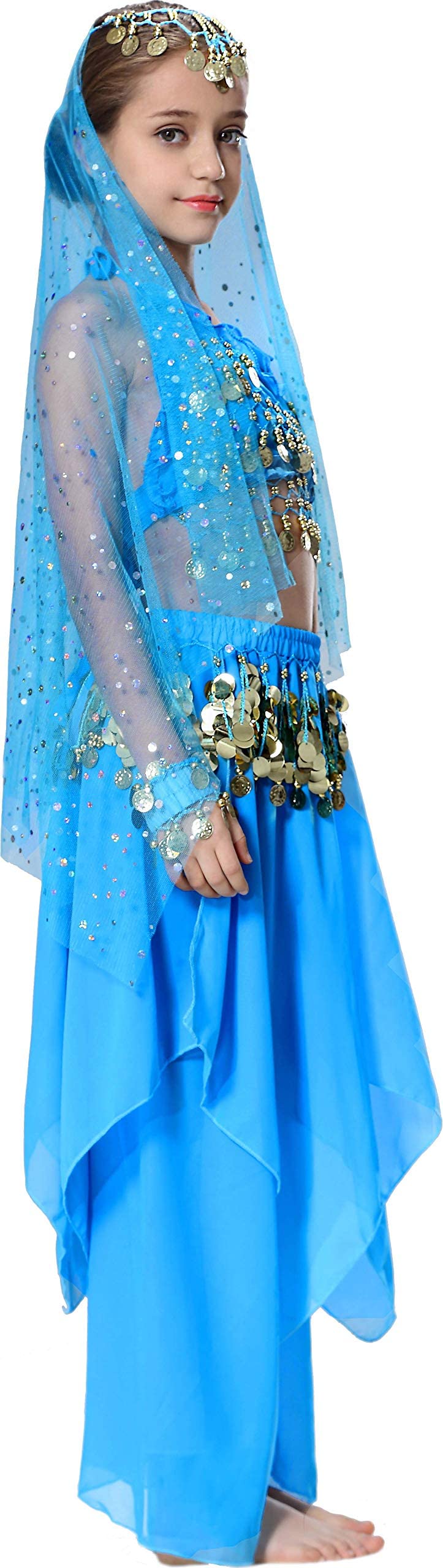 Genie Costume for Girls Halloween Costume Kids 4T 4 5 6 7 8 10 12 14 16 S M Blue