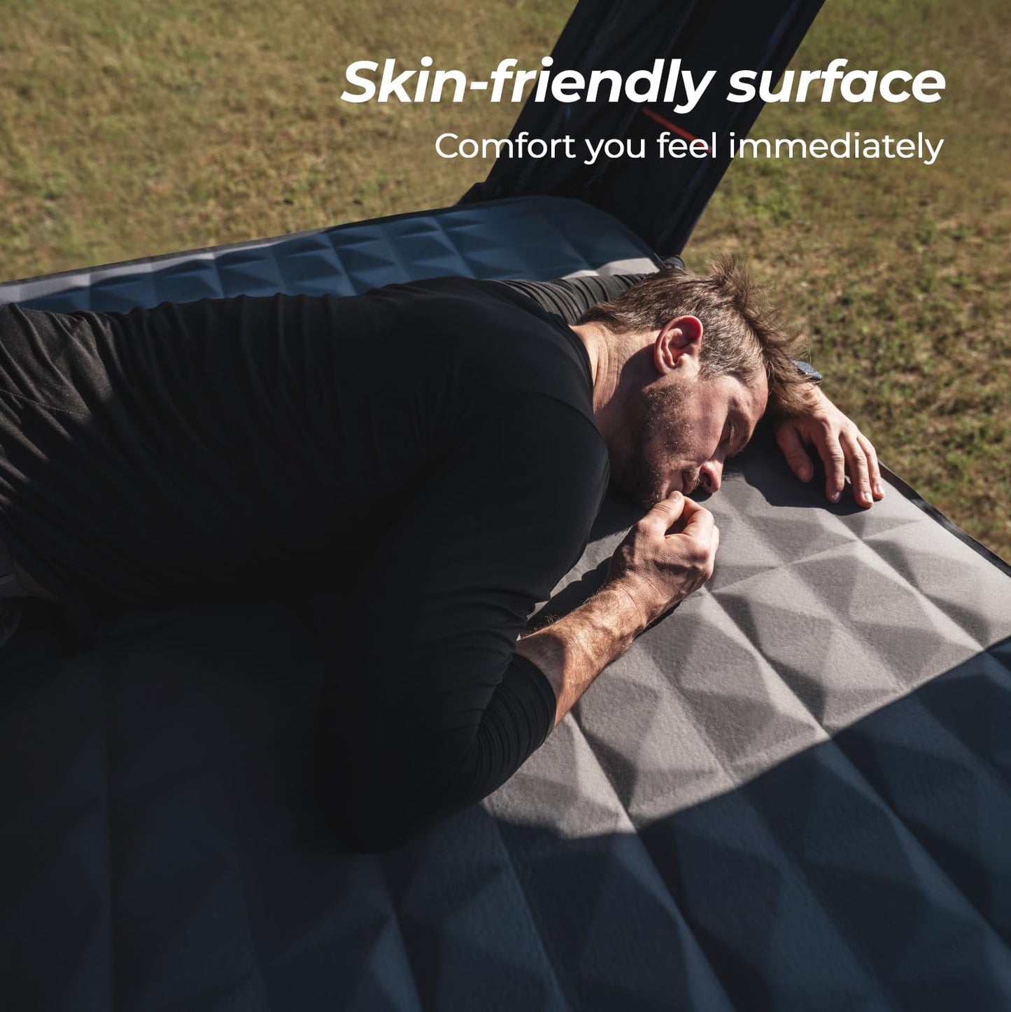 Topoak Camping Air Mattress, Inflatable Sleeping Pad for Camping, Thick Camping Mattress Pad, for SUV, Truck Bed, Rooftop Tent & Ground Tent (Mattress & Electric Pump)
