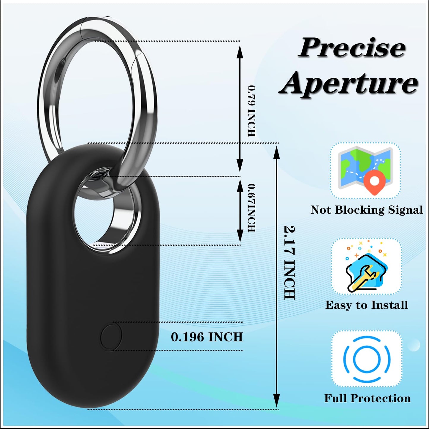 Rzttwl 4 Pack Holder Case Compatible With Samsung Galaxy Smarttag 2, Silicone Gps Tracker For Samsung Tag 2 With Key Ring, Anti-