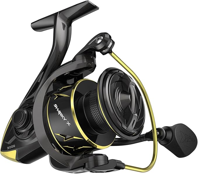 KastKing Sharky Spinning Reel – 5.2:1 & 6.2:1 Gear Ratios, Carbon Fiber Drag 33–39.5LB, 10+1 Stainless Bearings, Lightweig...