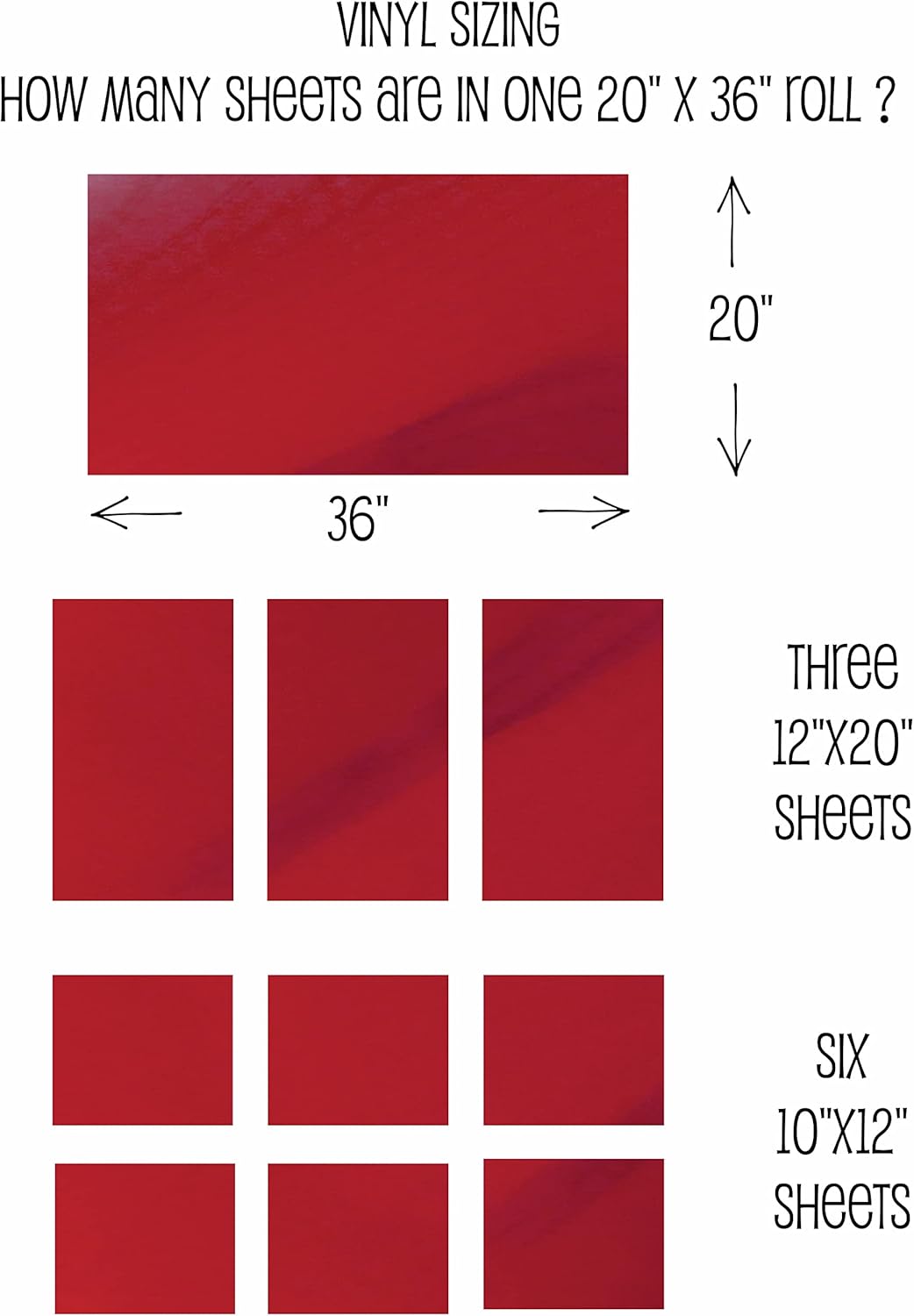 3 Yard x 20" Wide Roll Threadart Metallic Red Heat Transfer Vinyl Film | Compatible with Venture Explore and Maker, Silhouette Cameo, & Large Format Cutters