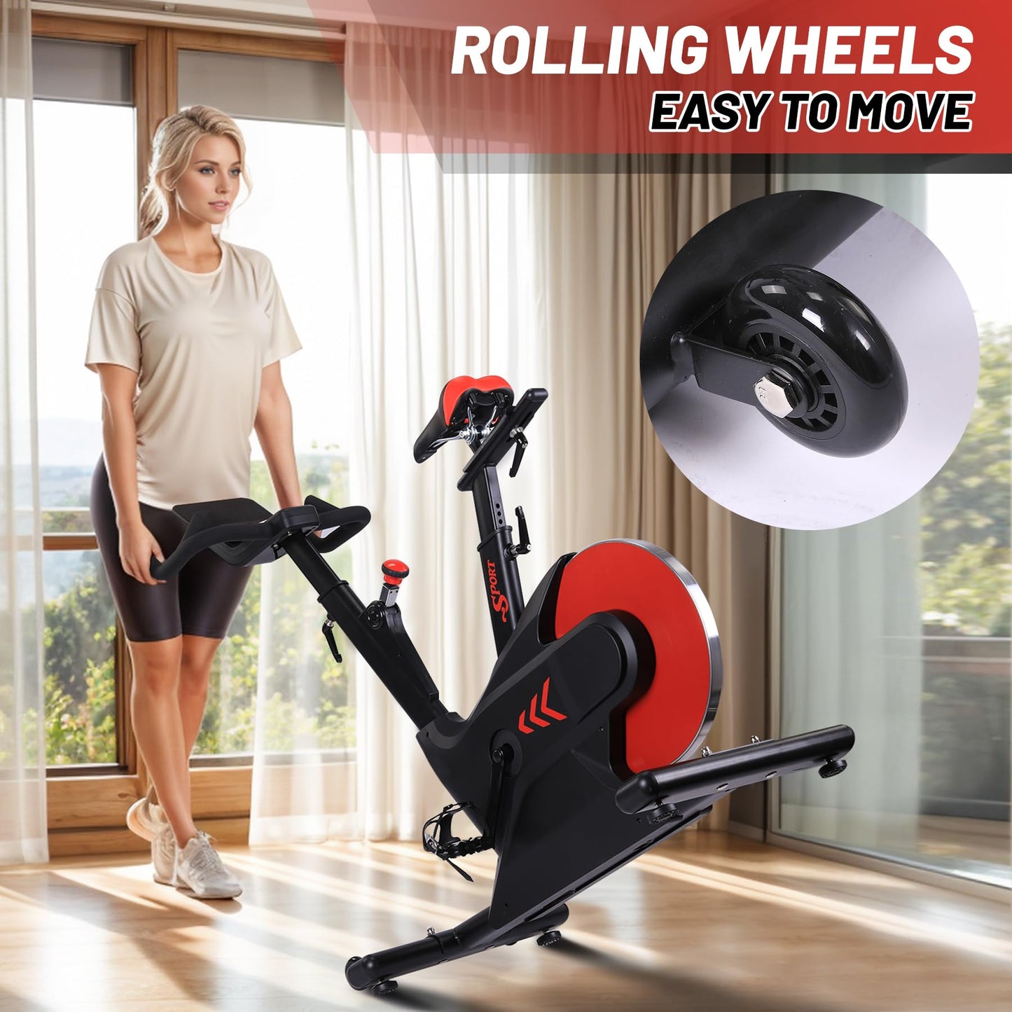FusionCycle Pro Magnetic Exercise Bike - Smart Knob Resistance, Silent Belt Drive & App Connectivity for Home Cardio Workouts, Cycle Bike with Ipad Mount & Seat Cushion, Rear Flywheel