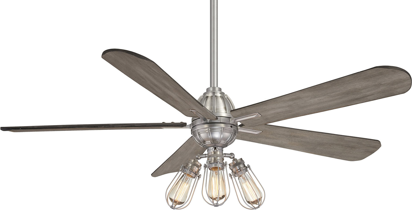 Minka-Aire F852L-Bn Alva 56 Inch Ceiling Fan With Integrated Led Light And Dc Motor In Brushed Nickel Finish