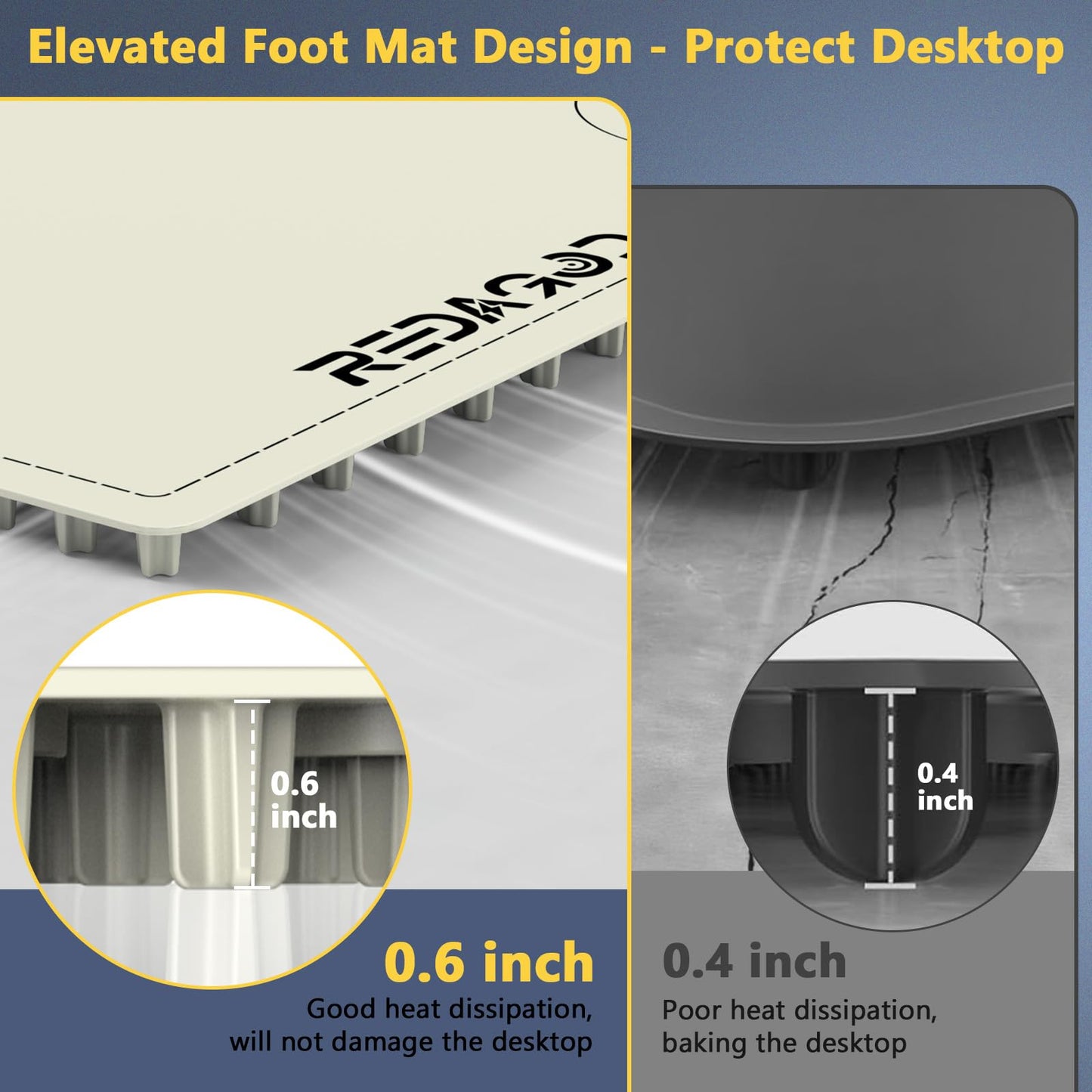 Food Warming Mat with 3-Zone Heating Mode, Redagod Electric Warming Tray with 9 Temperature & 8 Timer Settings, Hook and Roll Up Storage, Portable Countertop Food Heating Mat for Home Daily Use, Beige