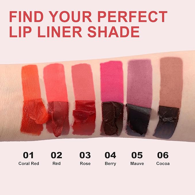 Lip Liner - Lip Stain Peel Off Moisturizing Long-Lasting & Waterproof Transfer Proof & Plumping, Non-Stick Cup Lip Liner Stain Tint For All Skin Types (Mauve, 1 PCS)
