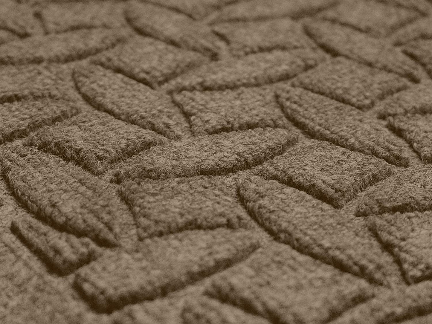 Bungalow Flooring Waterhog Door Mat, 2' x 3' Made in USA, Durable and Decorative Floor Covering, Skid Resistant, Indoor/Outdoor, Water-Trapping, Ellipse Collection, Khaki/Camel
