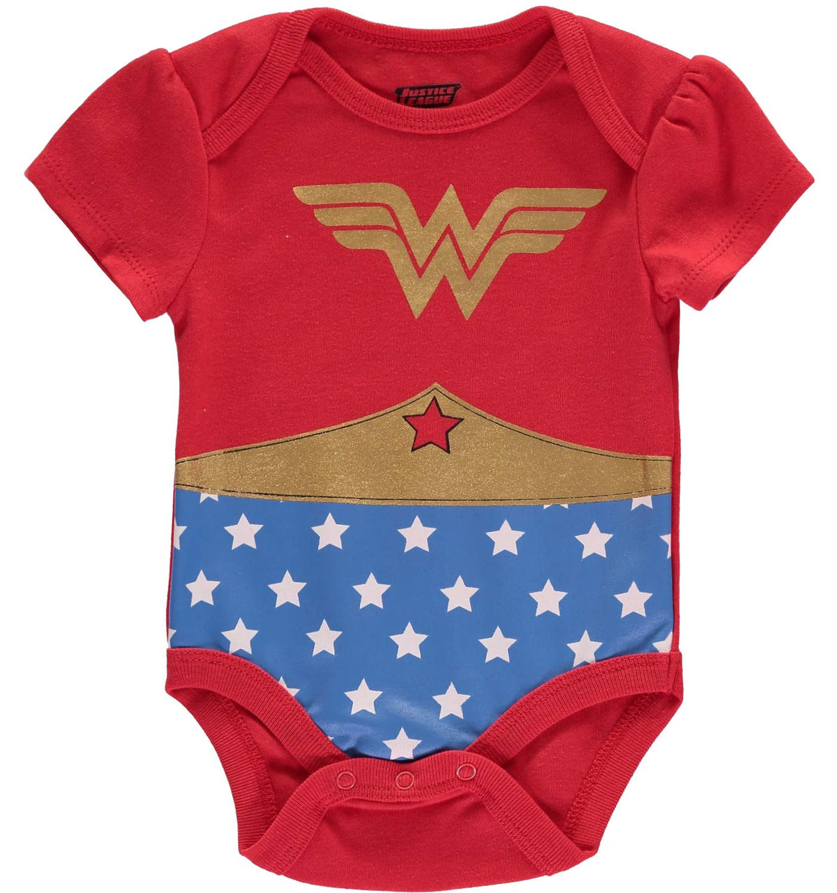 DC Comics Justice League Baby Girls Bodysuit 5-Pack - Baby Girl Clothes (Multi, 12M)